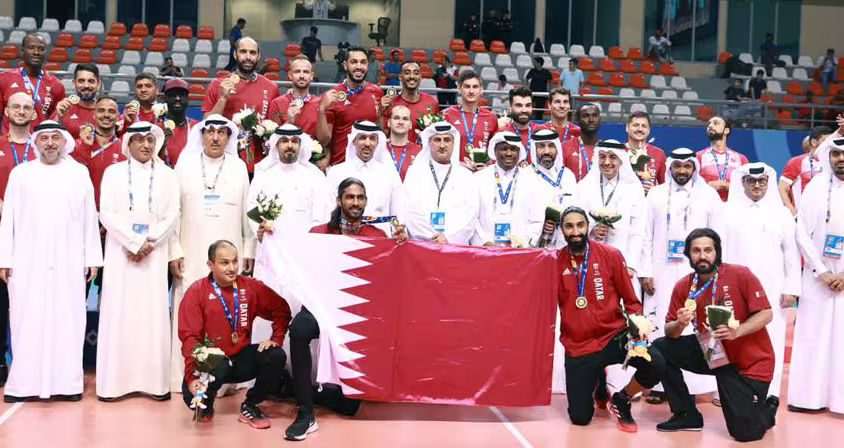 Team Qatar win volleyball gold at  GCC Games