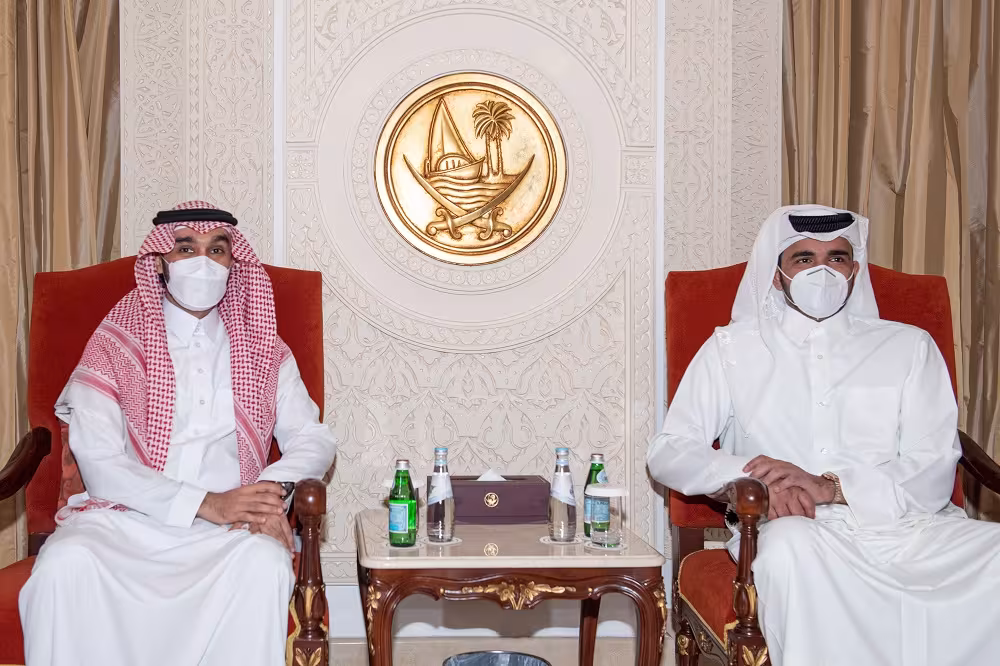Joaan bin Hamad meets Saudi Minister of Sports