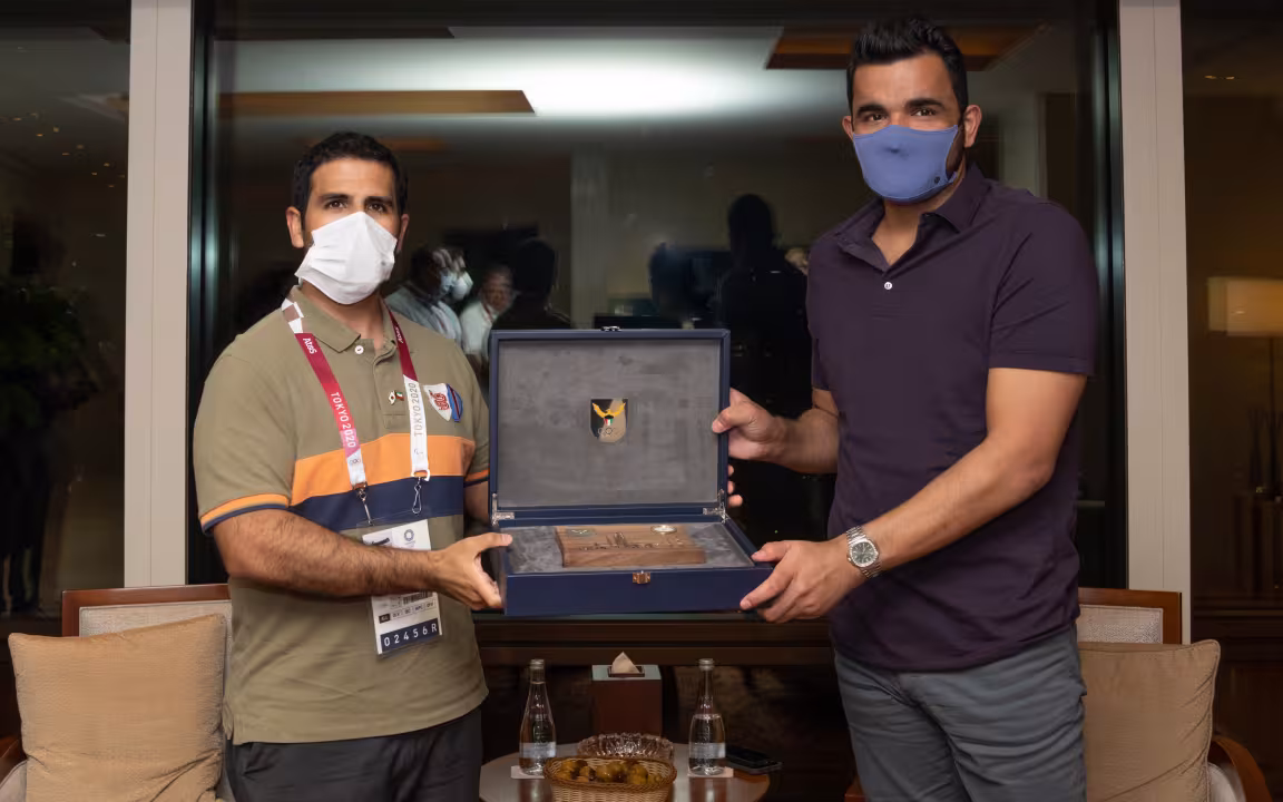 Sheikh Joaan meets Kuwait Olympic Committee President