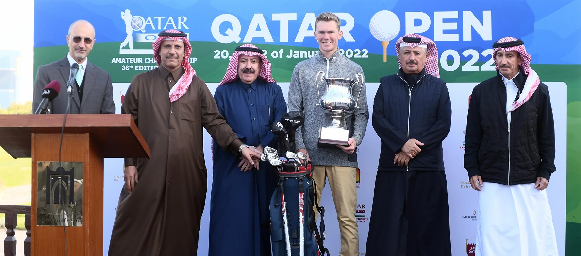Mikkel Mathiesen wins Qatar Open Golf Championship Team Qatar